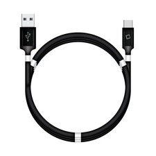 USB-C Charging Cable, Magnetic Self Winding Type-C 3.3 feet, BLACK