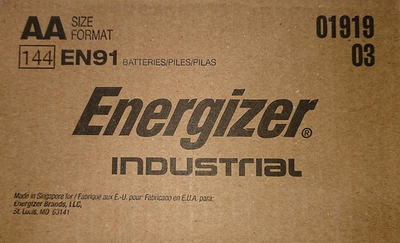#ad Energizer Industrial AA Alkaline Batteries EN91 Long Lasting Bulk 144 Pack $61.64