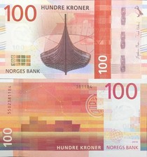 Norway 100 Kroner 2016 P 54 UNC