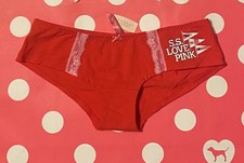Victoria  s Secret Pink Rare 2006 Y2K low rise Hipster graphic Panty S Vtg