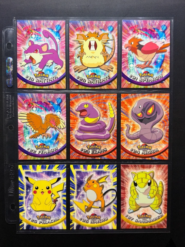 Topps Pokemon Edición Animación TV Serie 1 No Holo Lámina Azul Logo Tú Eliges Foto 3 de 4