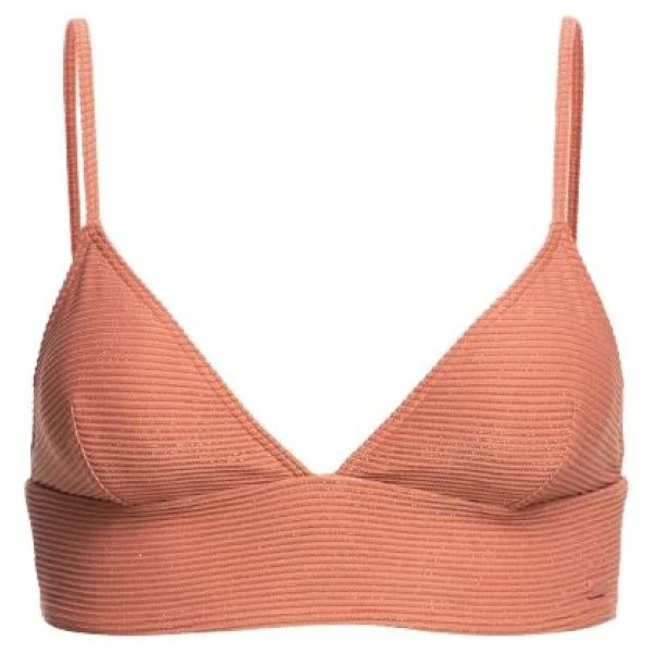 Roxy X4638 Juniors' Coconut Crew Metallic Ribbed Tank Bikini Top, Cedar Wood, XS - Image 2 of 4