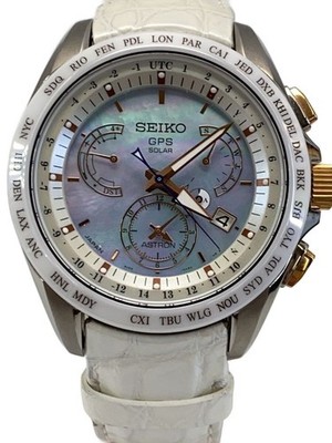 SEIKO Astron GPS Solar Radio Wave 8X53-0AJ0-2 Men's Watch MOP Dial
