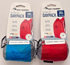 Sea To Summit Ultra-Sil Travel Backpacks/Daypacks Set Of Two 2x Blue/Orange NEW!