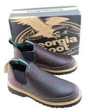 NWB GEORGIA Georgia Giant Men's 8 M Soft Toe Brown Romeo Boots GR262 MSRP $120