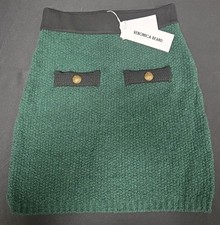 Veronica Beard Rivka Boucle Knit Mini Skirt Pine Black Size XS Wool New NWT