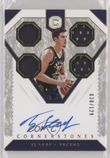 2018-19 Panini Cornerstones Relic 38/129 TJ Leaf #CS-TJL Auto s3g