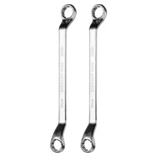2pcs 45 Degree Offset Box End Wrench 19mm x 22mm Metric 12 Point Double End