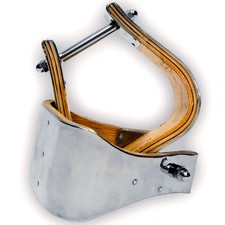 3" 4" 5" Wooden Wide Western Steel Covered Bell Stirrups Pair Set Horse Saddle