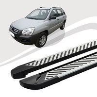 Trittbretter Passend FüR Kia Sportage Ab Baujahr 09/2004-12/2010 Line Silber Mit