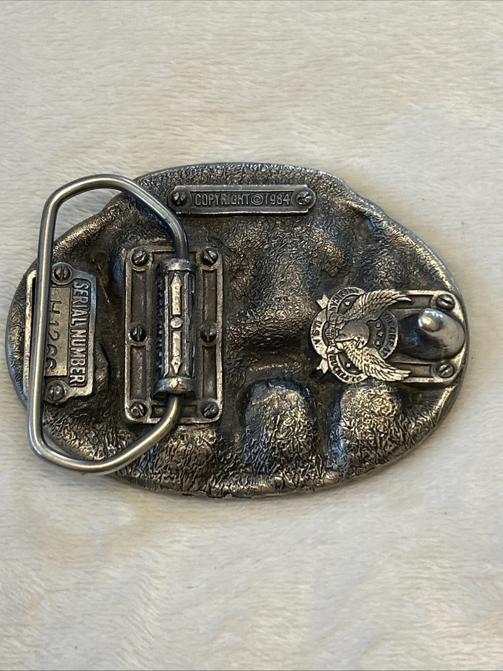 Hebilla de cinturón Wyoming 1984 vintage Foto 2 de 4
