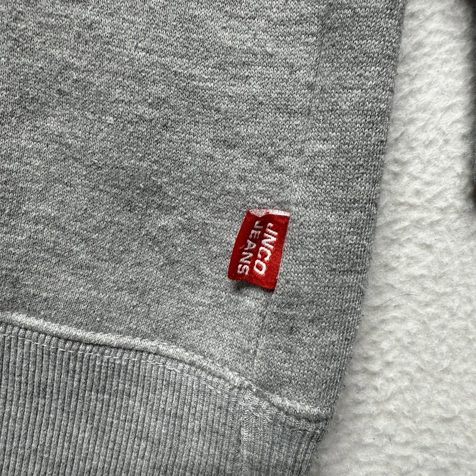 Sudadera con Capucha Gris Bordada Jeans Y2K JNCO De Colección Patín Talla M Foto 4 de 4
