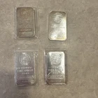 4 ONE OUNCE Englegard Silver Bars Vintage Tarnishing Some Sealed