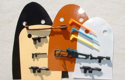 1st 12 1977 10 Weapons LOT Sandpeople,Ben,Vader,Leia Capes Vintage Star Wars