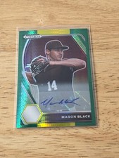 2021 Panini Prizm DP Base Autographs Prizms Green and Yellow Hyper #85 M. Black