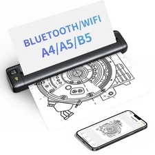 Portable Printers Wireless for Travel, WiFi & Bluetooth Mobile Printer, Therm...