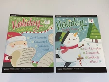 Bendon Christmas Word Search Crosswords & Sudoku Puzzle Activity Book Lot of 2
