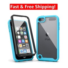 Armor Shockproof Case for iPod Touch 5/6/7 with Built-in Screen Protector - Blue