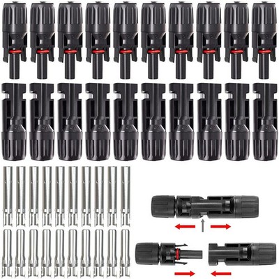 100 Pairs Male Female Wire Cable Connector Set Solar Panel Waterproof Connectors
