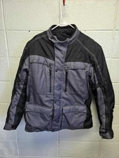 River Road Motorcycle Jacket Black/Grey Adult Mens Size XL