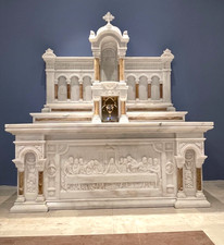 Traditional Carved Marble Church Altar + 120