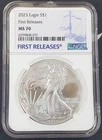 2023-P US Silver Eagle "FIRST RELEASES"-1 oz .999 Fine Silver-NGC MS70