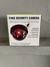 Fake Security CCTV Dome Camera with Flashing Red LED Light New In Box
