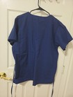 Allheart Basics Navy Blue Women's Scrub Top XLG Two Pockets With Ties — photo 3