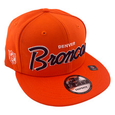 New Era Denver Broncos Script Up NFL Orange Grey 9FIFTY Snapback Hat
