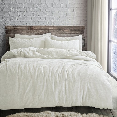 Teddy Bear Duvet Cover Set Fleece Thermal Warm Fuzzy Cosy Quilt Cover Bed Set - Picture 5 of 38