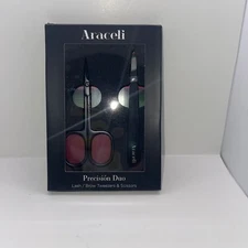 ARACELI BEAUTY  PRECISIÓN DUO LASH/BROW TWEEZERS & SCISSORS•