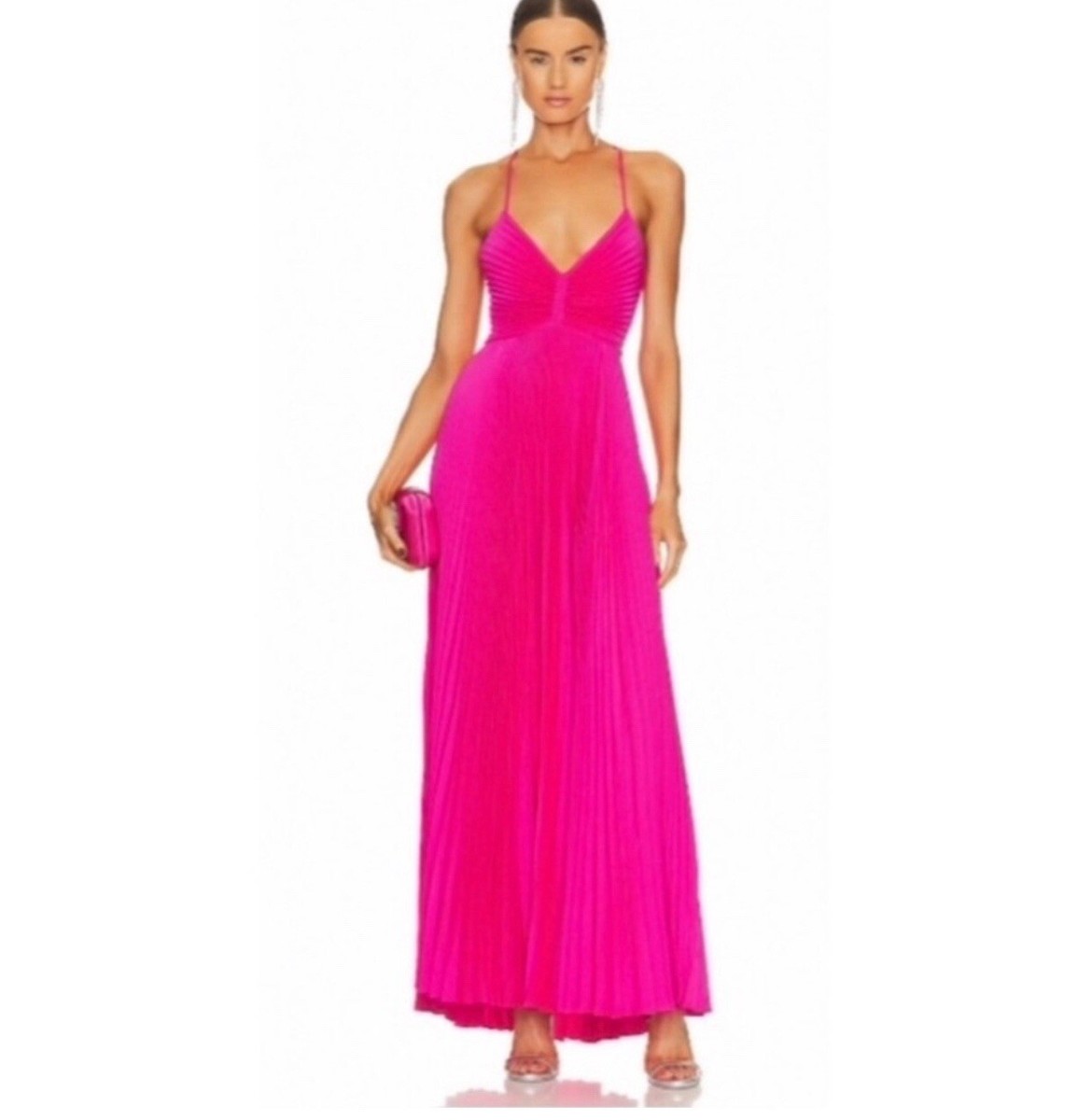 ALC Aries Long Dress in Hot Pink. NWT. Size 10. Retail- $800 ALC Aries Long Dress in Hot Pink. NWT. Size 10. Retail- $800
