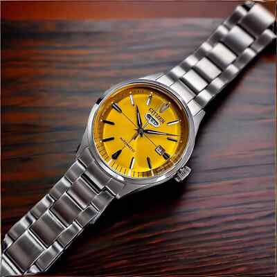 CITIZEN C7 NH8391-51Z Mechanical Automatic Yellow Dial Stainless