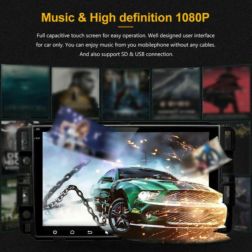 Radio de coche Android 13 Para GMC Yukon Chevy Silverado Carplay GPS estéreo 32G Foto 3 de 4