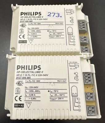 2x Philips 9137 006986 HF-S 118 PL-T/C II Selectalume II für PL 18W 4 PIN