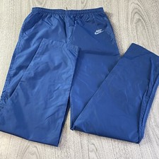 Vintage 80's Nike Windbreaker Track Pants Blue Men's Medium M