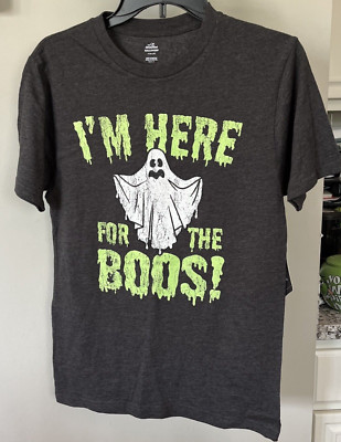 Halloween I'm Here For The Boos! Shirt- Men's Size S (34-36) NEW