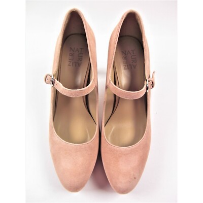 Naturalizer Womens Talissa Beige Mary Jane Heels Shoes Suede 8M