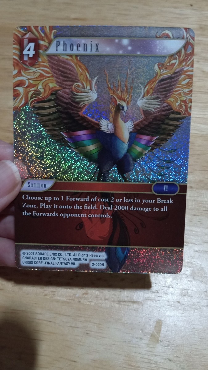 FFTCG フェニックス プレミアムカード 3-020H Final Fantasy TCG Phoenix 3-020H Opus III Rare NM Foil Card FFTCG