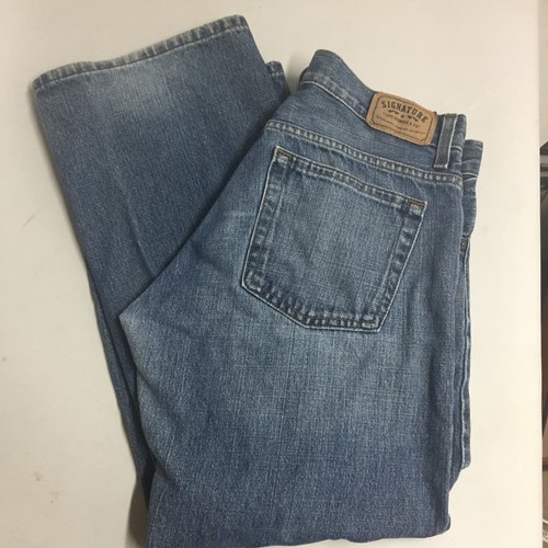 Levi’s Signature Jeans Size 16 Husky Regular Fit Straight Leg Denim Distressed - 第 1/5 張圖片