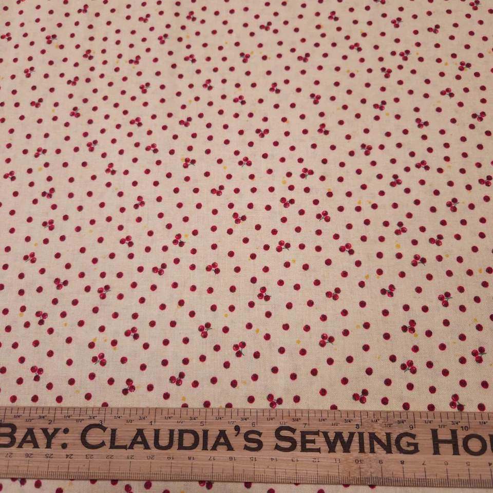 27" Baker's Dozen J Wecker Frisch Red Dots on Tan - Image 2 of 3