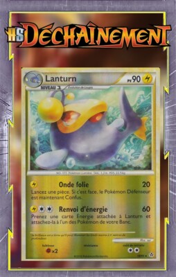 Lanturn Reverse - HS02:Entfesselung - 18/95 - Französische Pokemon Karte