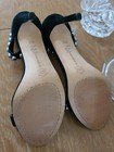 Neiman Marcus Suede Leather Pumps, Black Pearl Detail, Women's, 8b — photo 4