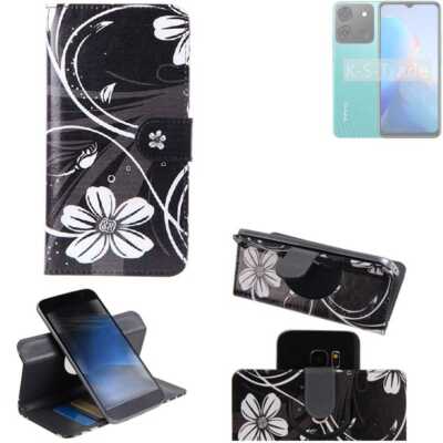 Für Infinix Smart 7 Plus 360° Schutz Hülle Wallet Case Design Blumen
