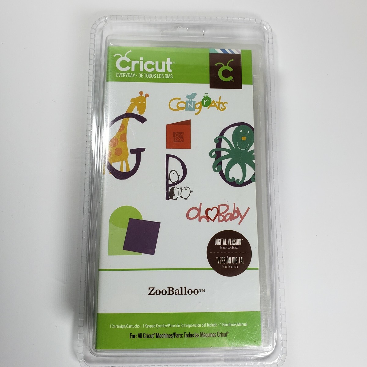 ハッピーJapan Cricut ZOOBALLOO Cartridge - Animal Font images Phrases