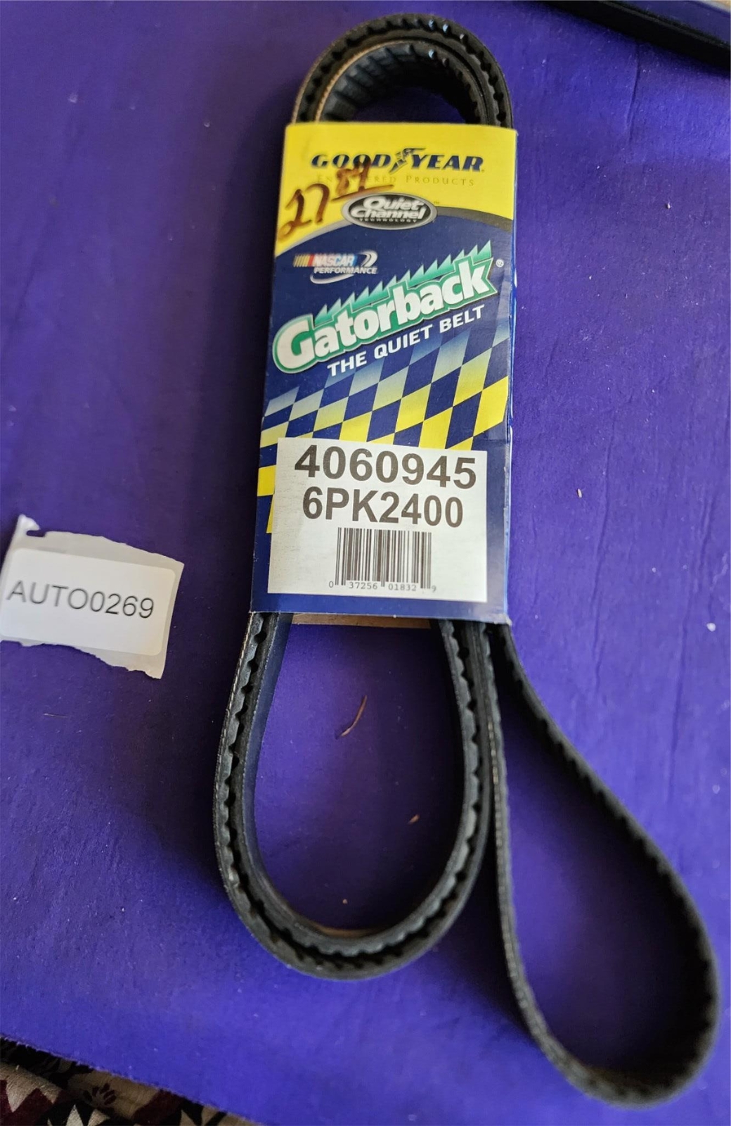AUTO0269 GOODYEAR Gatorback 4060945 Serpentine Belt New Old Stock