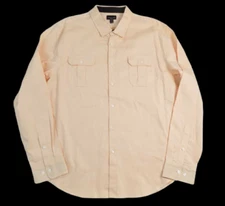 Structure Mens XL Shirt Long Sleeve Printed Texture Modern Fit Cotton NEW