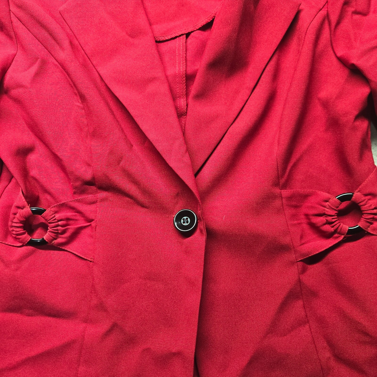 Perceptions Solid Red Coat Jacket Dress Casual Bu… - image 5