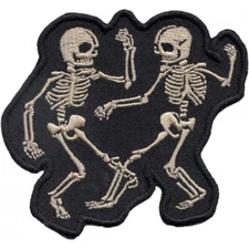 Dancing Bones  Sew On /Iron On Embroidered  Biker Patch   Grateful  Dead