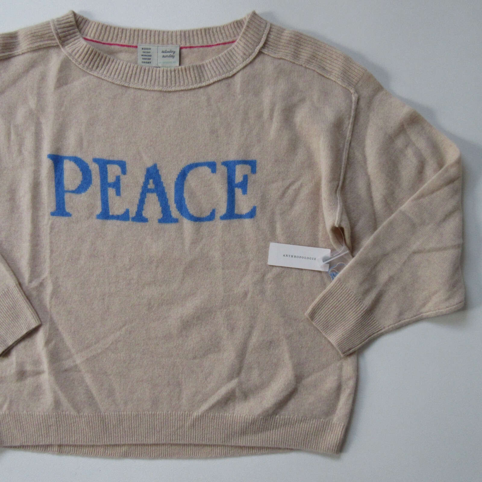 NWT Anthropologie Saturday Sunday Peace 